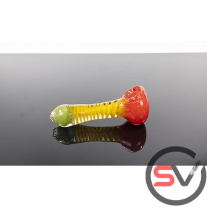 4inch RASTA COLOR SWIRL DESIGN HAND PIPE 3CT/PK